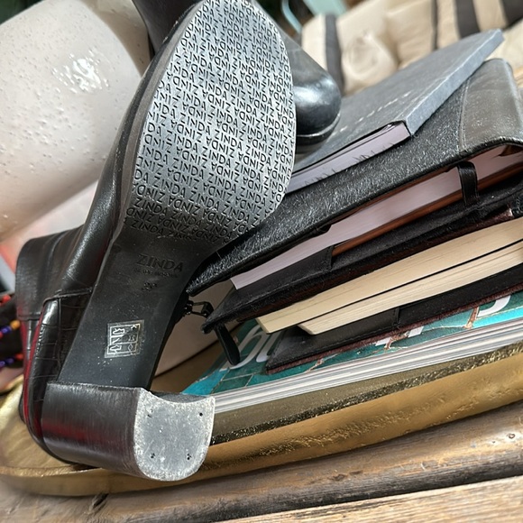 Spanish designer Zinda black ankle boots - Picture 5 of 5